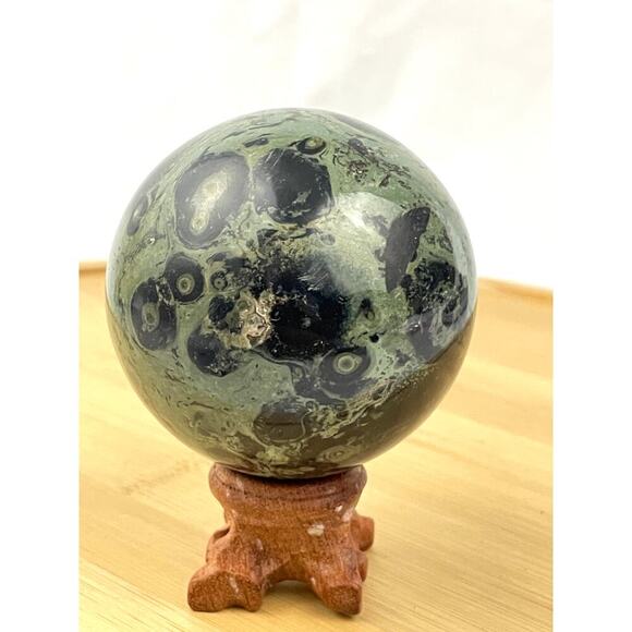 Kambaba Jasper Natural Stone Crystal Quartz Ball 372g Healing Sphere 63mm - Picture 12 of 14